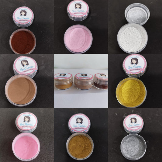 Maquillaje y Pintura con Pigmentos sobre Porcelana Fria