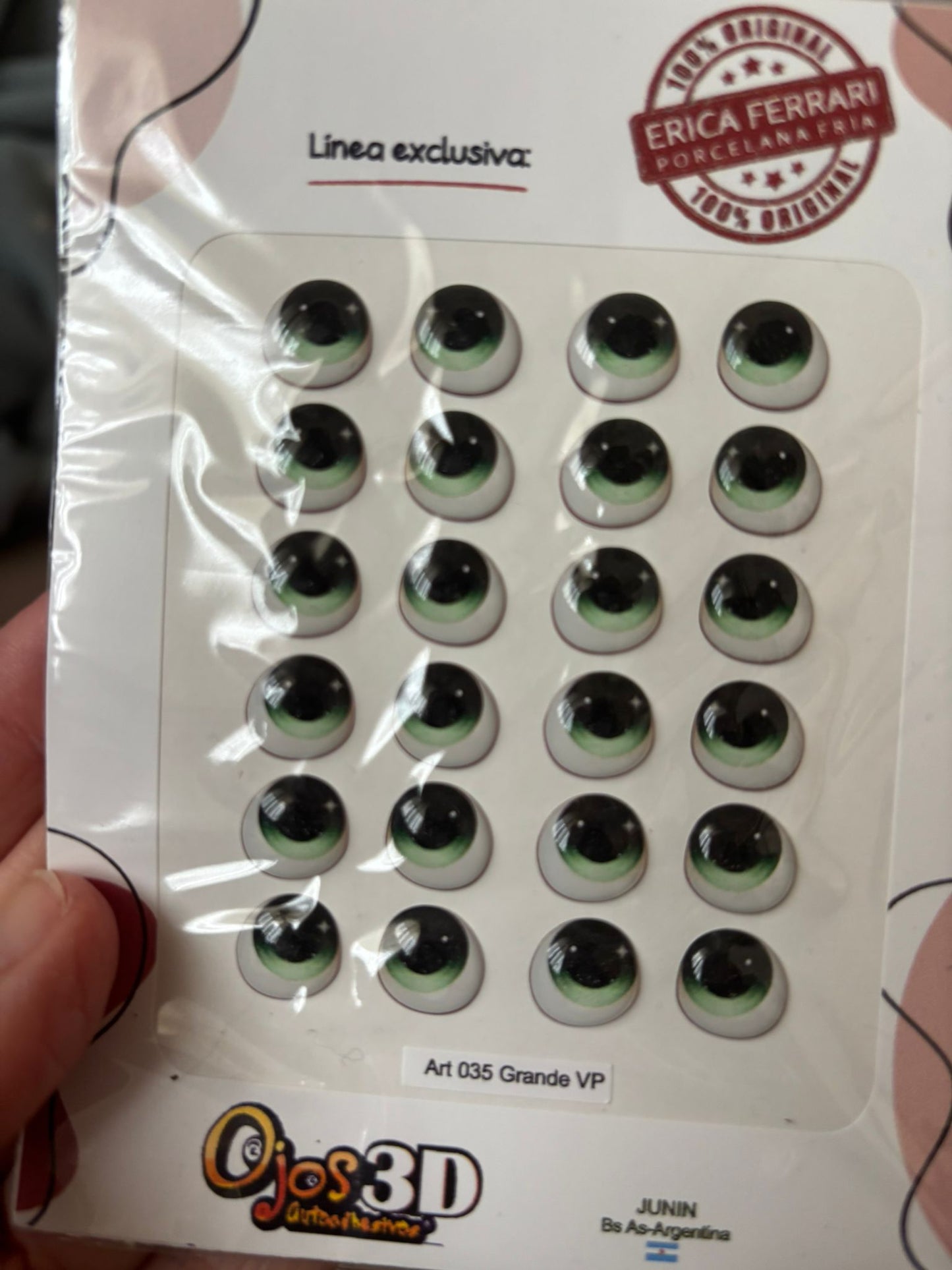 Ojitos Resinados 035 Erica Ferrari Verdes