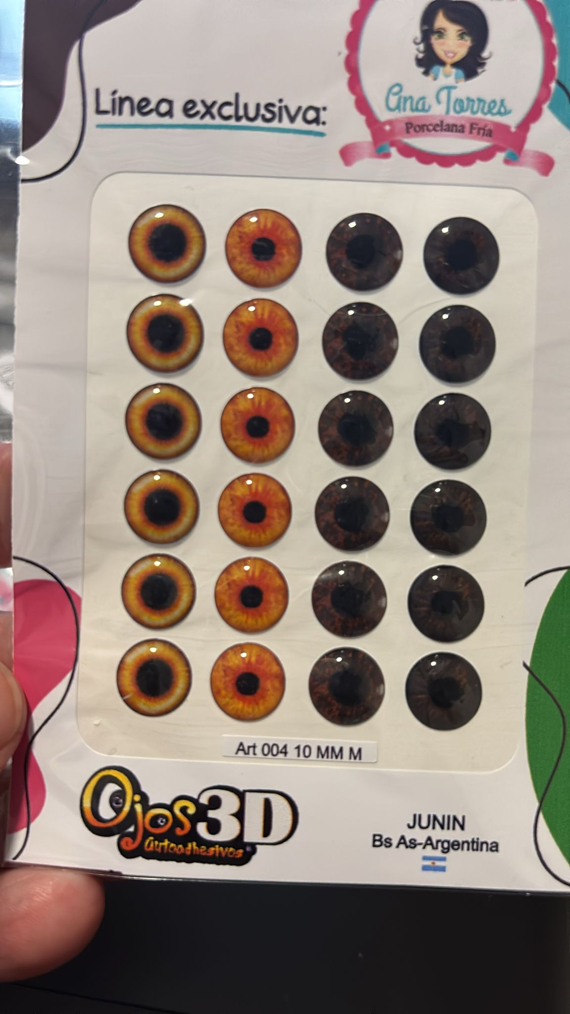 Ojitos Resinados 004 Iris Ana Torres Marron