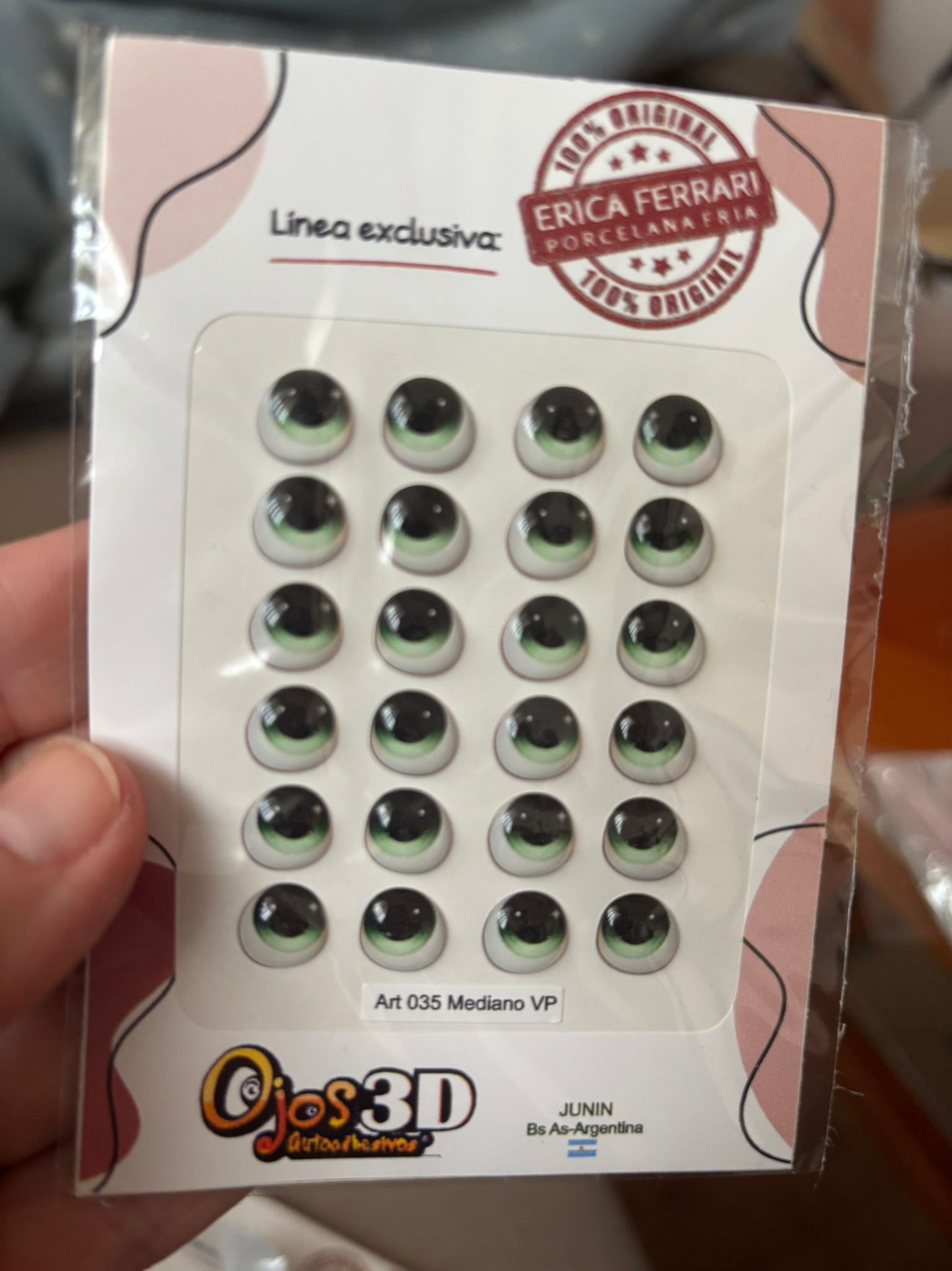 Ojitos Resinados 035 Erica Ferrari Verdes
