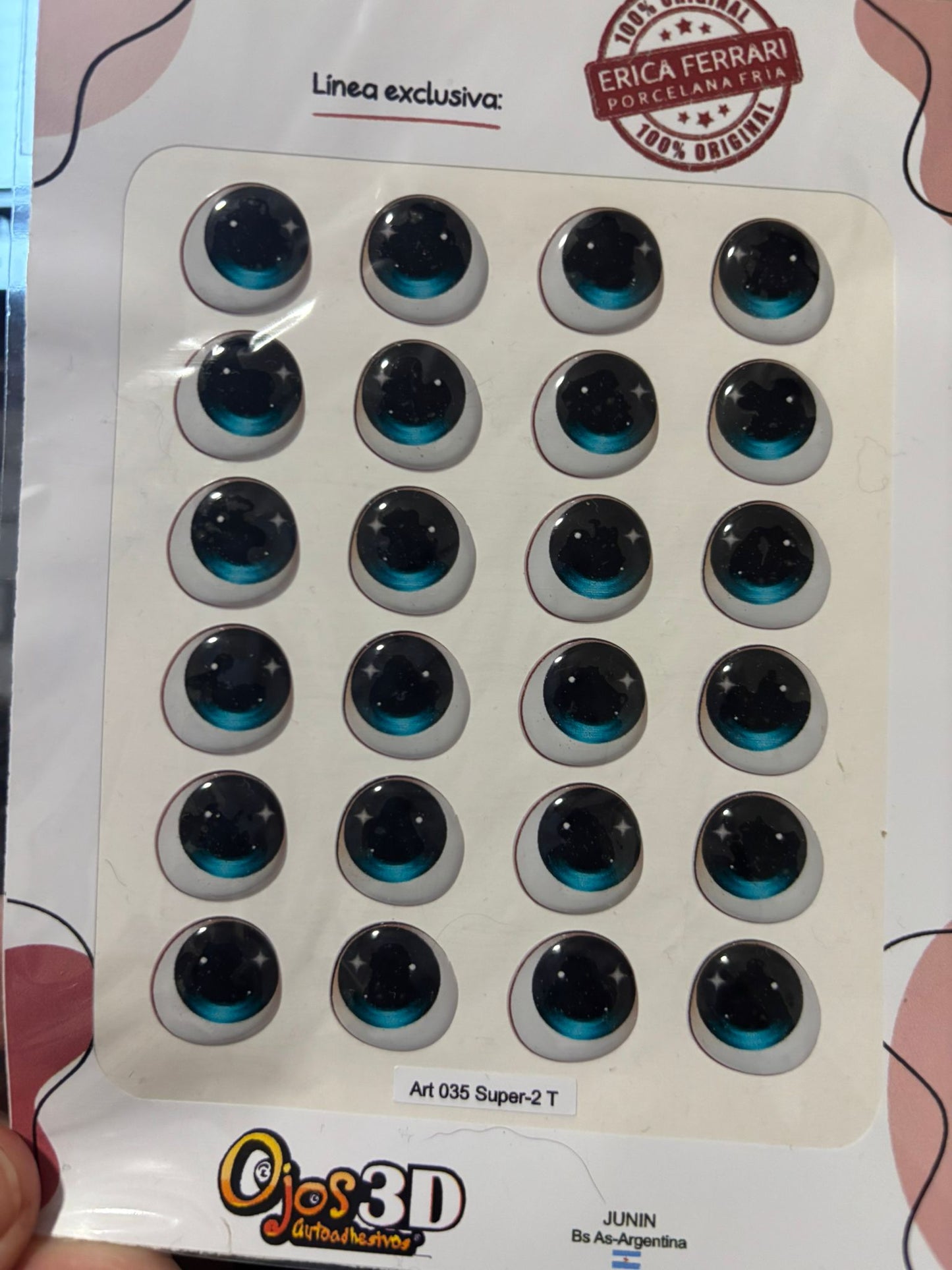 Ojitos REsinados 035 Erica Ferrari Azules
