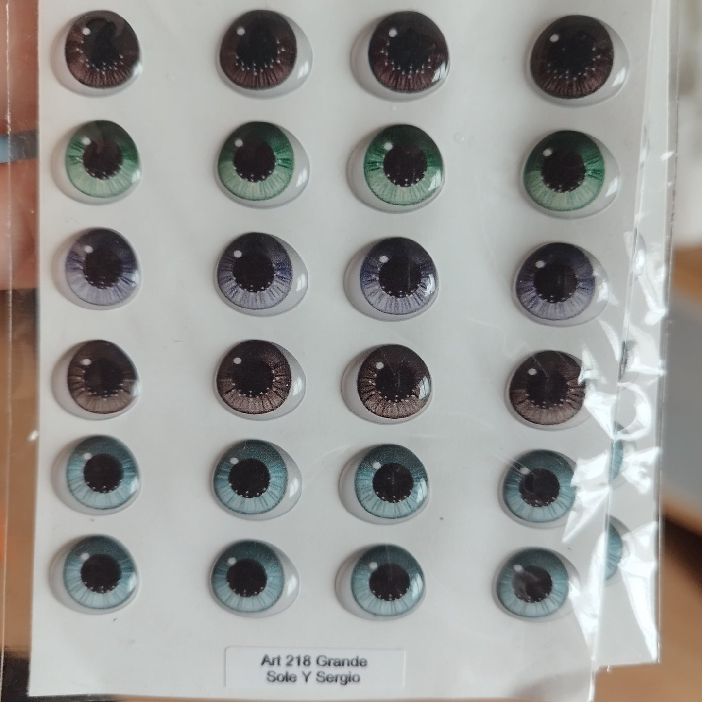 Ojitos Resinados 218 Sergio y Sole Grandes