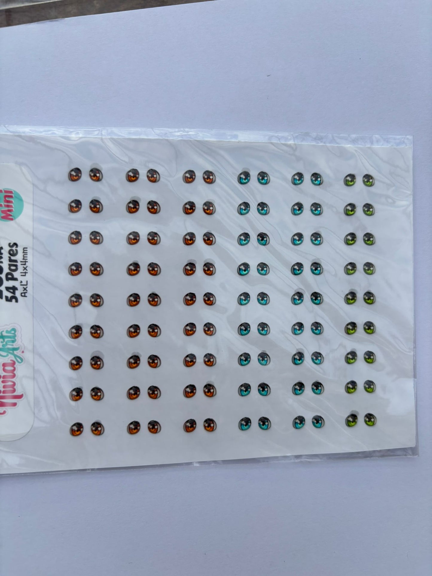 Ojitos Resinados 263 Mini 54 pares
