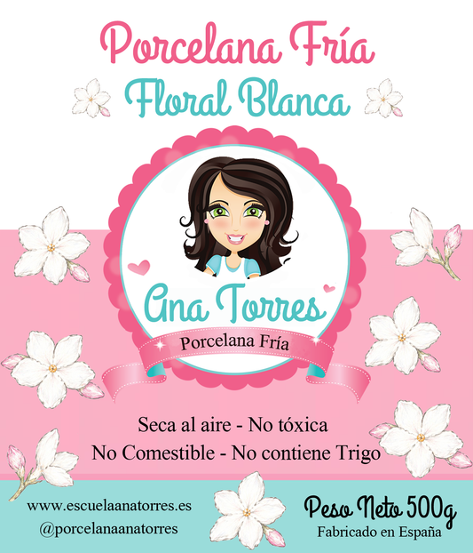Porcelana Fria FLORAL BLANCA Ana Torres