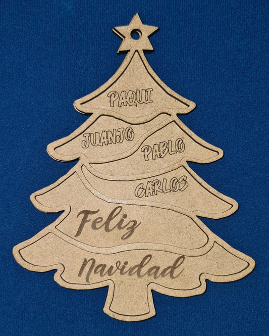 Arbol de Navidad con nombres Personalizado DM