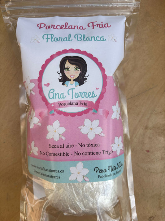 Porcelana Fria FLORAL BLANCA Ana Torres