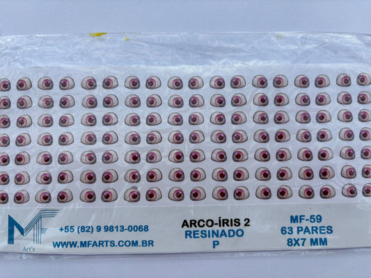 Ojitos Resinados MF59 Arco Iris
